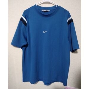 Vintage 2000's Nike Men's royal blue Center Swoosh Crewneck Shirt Size large